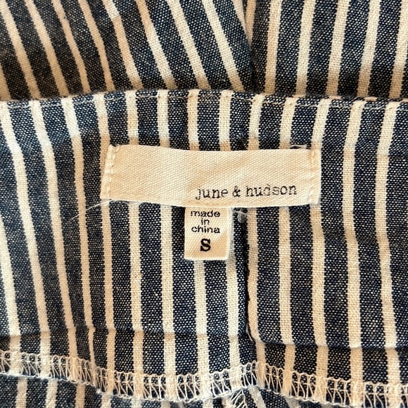 💥💥June & Hudson Small Blue/White Striped Shorts - Picture 9 of 10